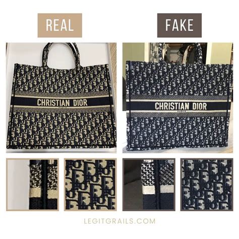 dior book tote real vs fake